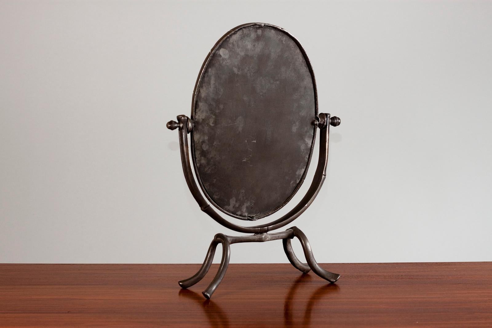 Art Deco Pewter Bamboo Desk Mirror at 1stDibs