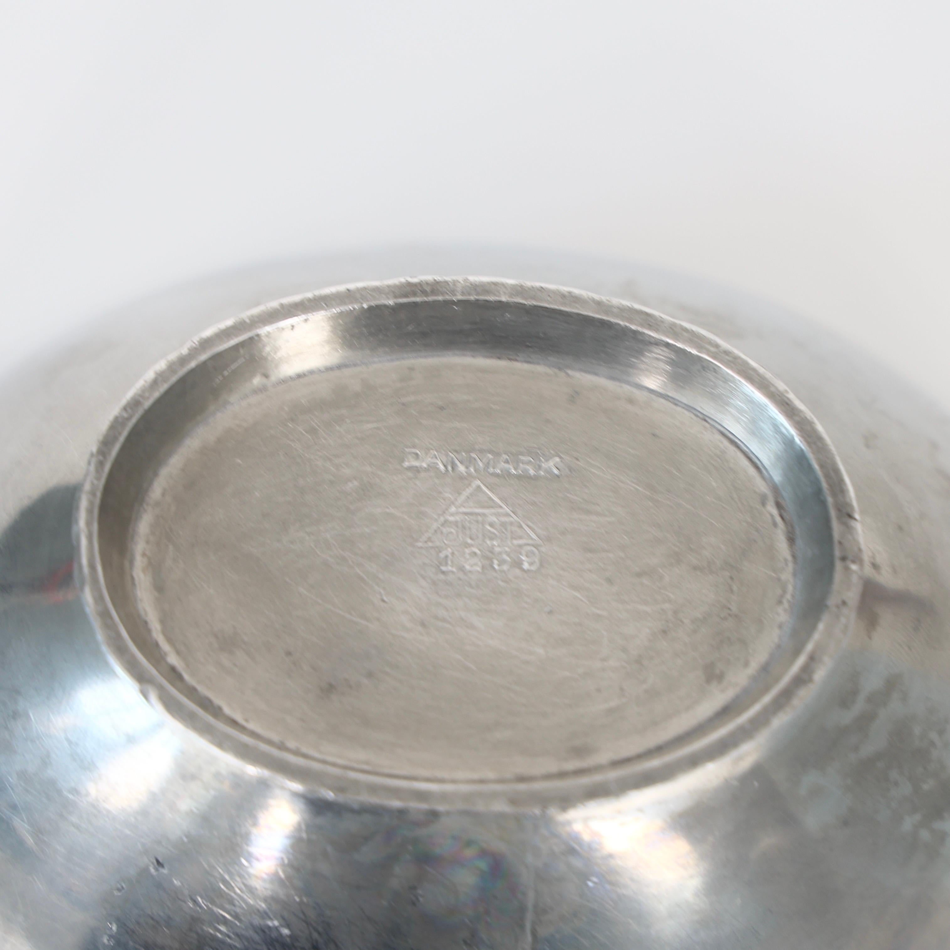 Art Deco Pewter Bowl by Just Andersen, 1920s, Denmark For Sale 3