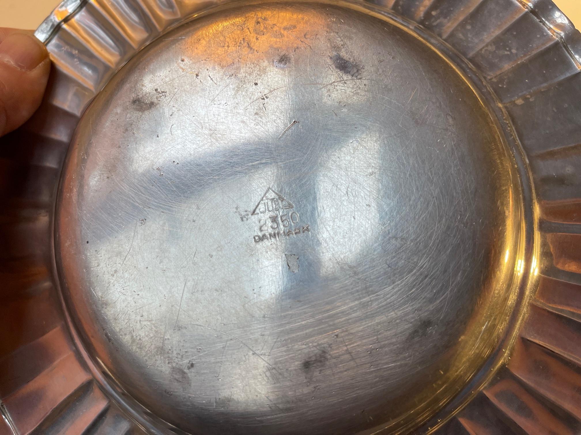 Art Deco Pewter Bowl by Just Andersen, 1930s In Good Condition For Sale In Esbjerg, DK