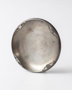 Art Deco Pewter Bowl by Sylvia Stave for C.G. Hallberg, Sweden, 1930s
