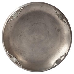 Art Deco Pewter Bowl by Sylvia Stave for C.G. Hallberg, Sweden, 1930s