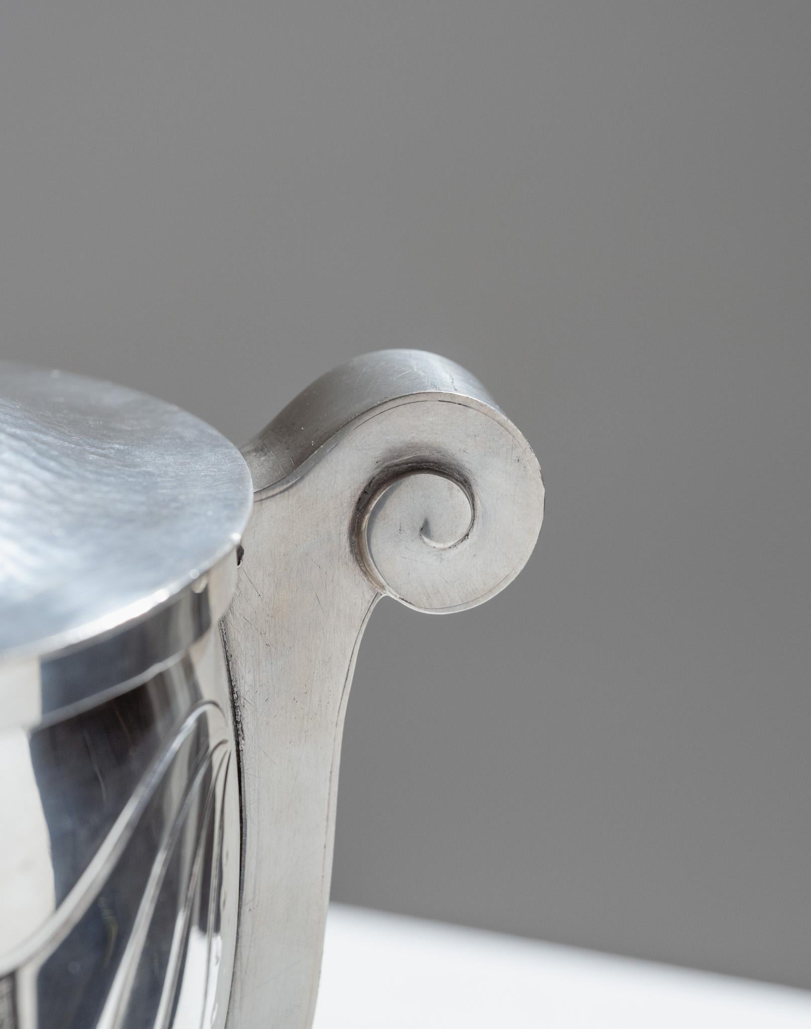 Art Deco pewter candy box, 1940s en venta 1