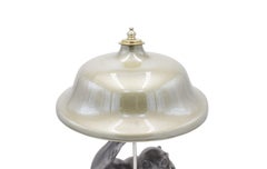 Art Deco Pewter Monkey Table Lamps