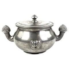 Art Deco Pewter Terrine with Lid by GAB Sweden