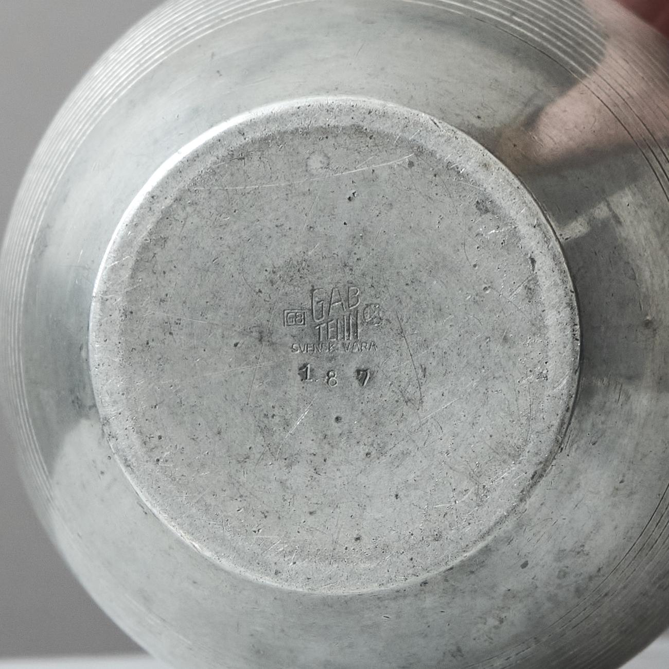Art Deco Pewter Vase by GAB Guldsmedsaktiebolaget, Sweden, 1933 For Sale 7
