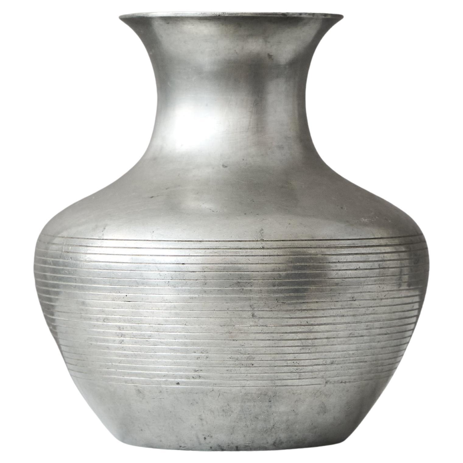 Art Deco Pewter Vase by GAB Guldsmedsaktiebolaget, Sweden, 1933 For Sale