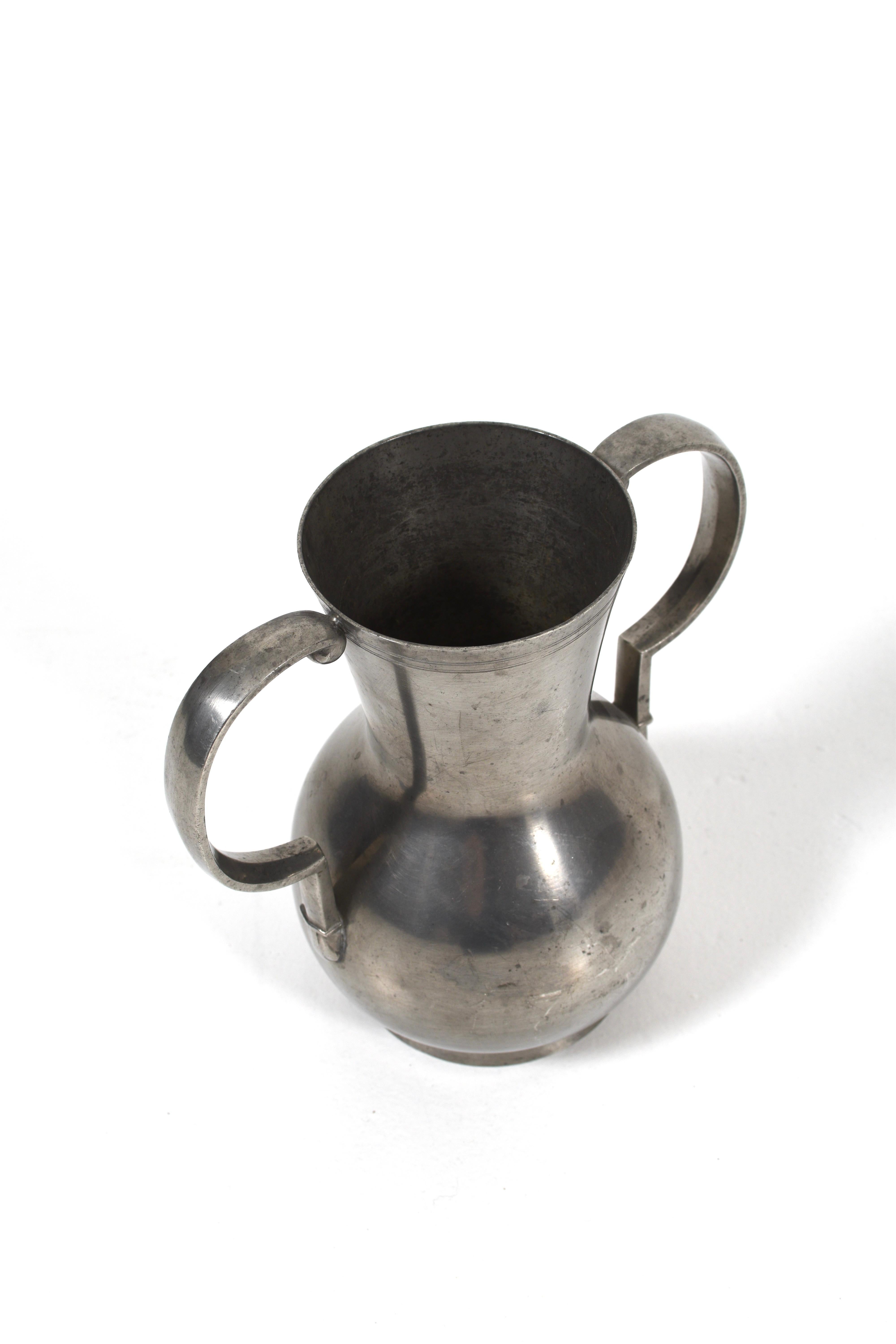 Peltro Vaso in peltro Art Deco di GAB, Stoccolma, 1932 - The Modern Scandinavian Design in vendita