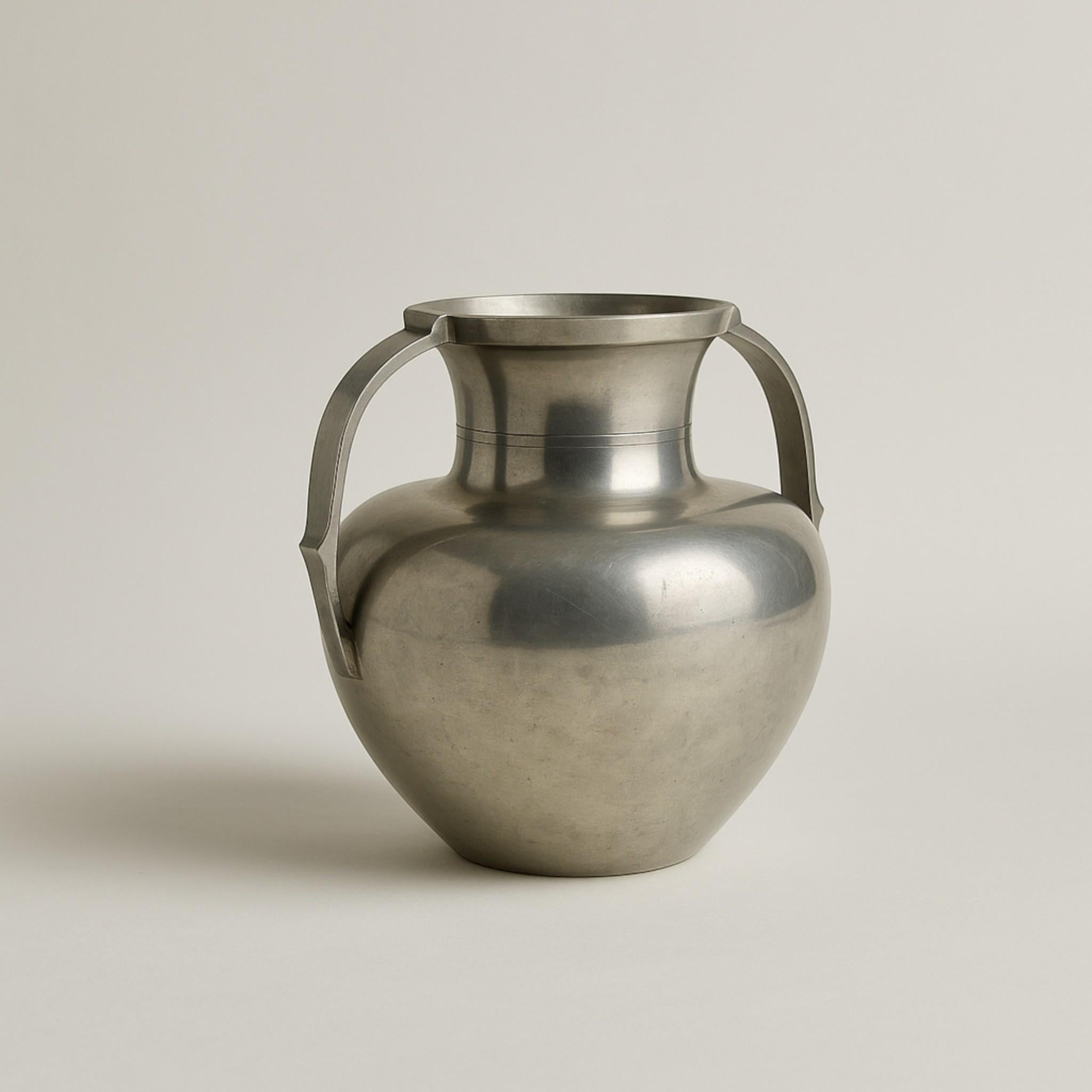 Suédois Vase Art déco en étain de GAB Suède, 1935 en vente