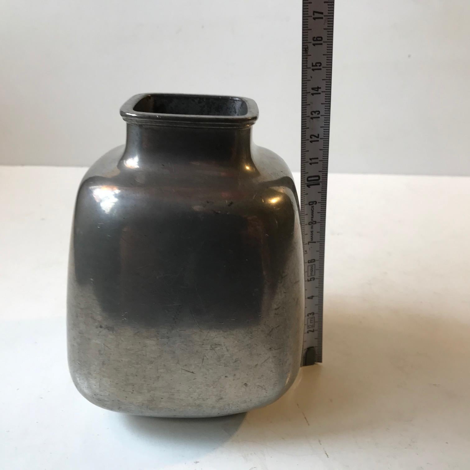 Mid-20th Century Art Deco Pewter Vase by Just Andersen, 1930s For Sale