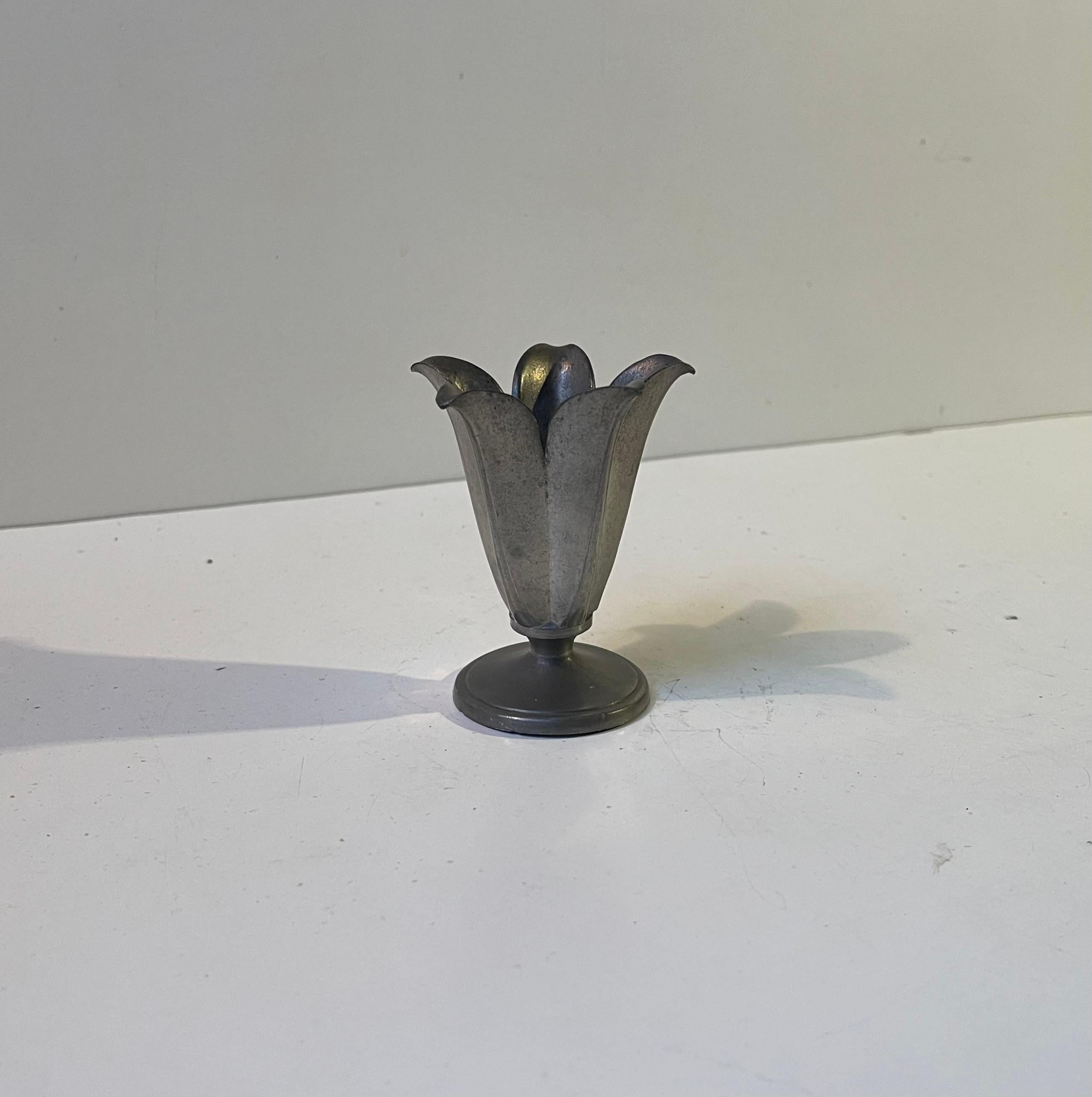 Art Deco Pewter Vase by Just Andersen, 1930s For Sale 1