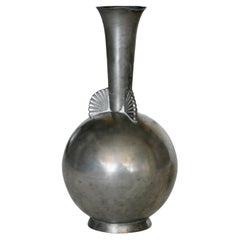 Art Deco Vase aus Zinn für C.G Hallberg
