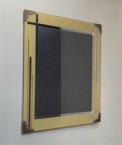 Art Deco Photo Frame (30x25cm) in Glass & Nickel Plated Metal