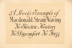 Art Deco Photographic Poster MacDonald Hair Steam System Advertisement