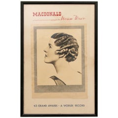 Art Deco Photographic Poster of MacDonald Hair Steam System Advertisement