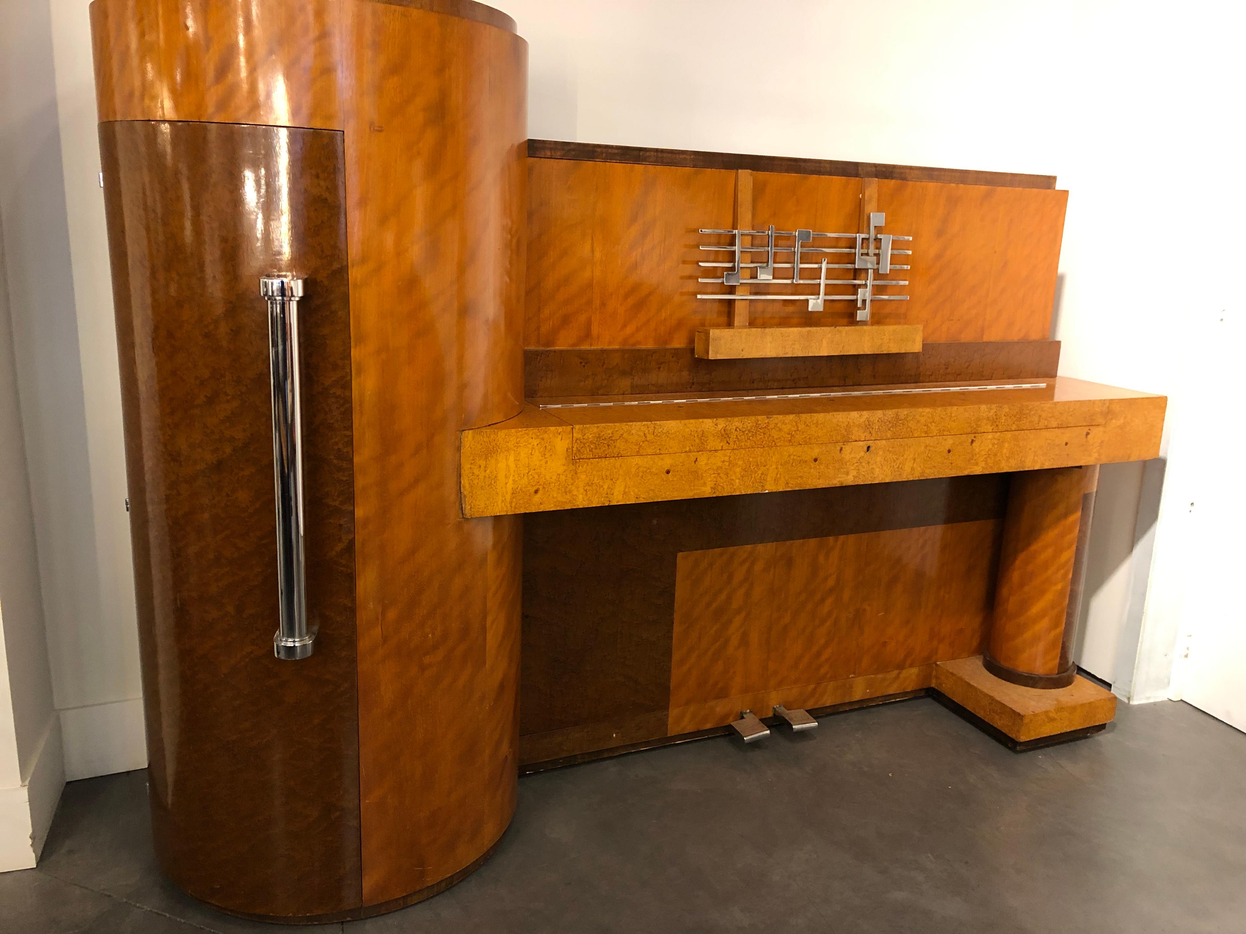 piano liquor cabinet