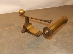 Art Deco Piano Lamp in Bronze and Brass, circa 1930