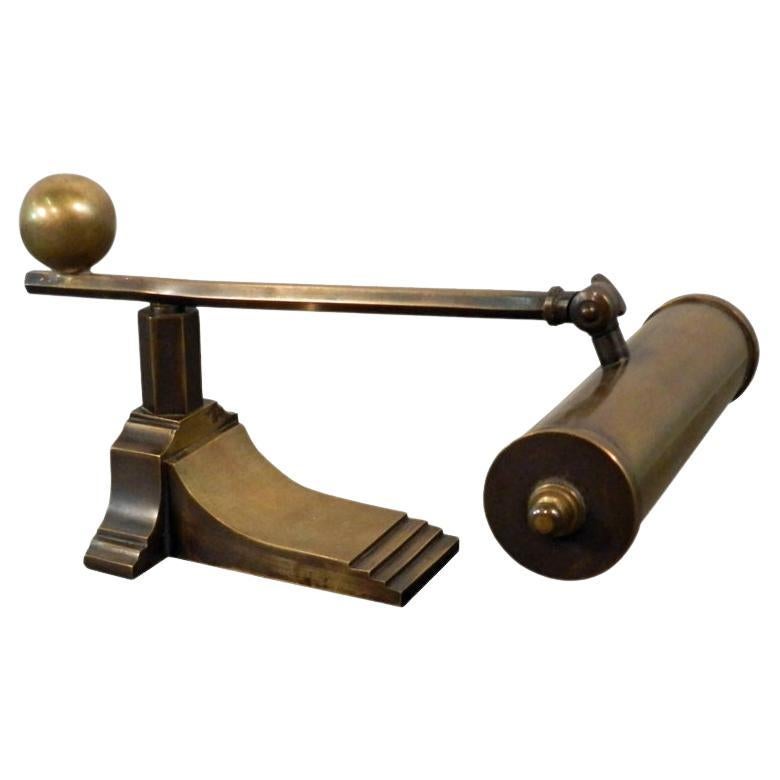 Art-Déco-Klavierlampe aus Bronze und Messing, um 1930 im Angebot