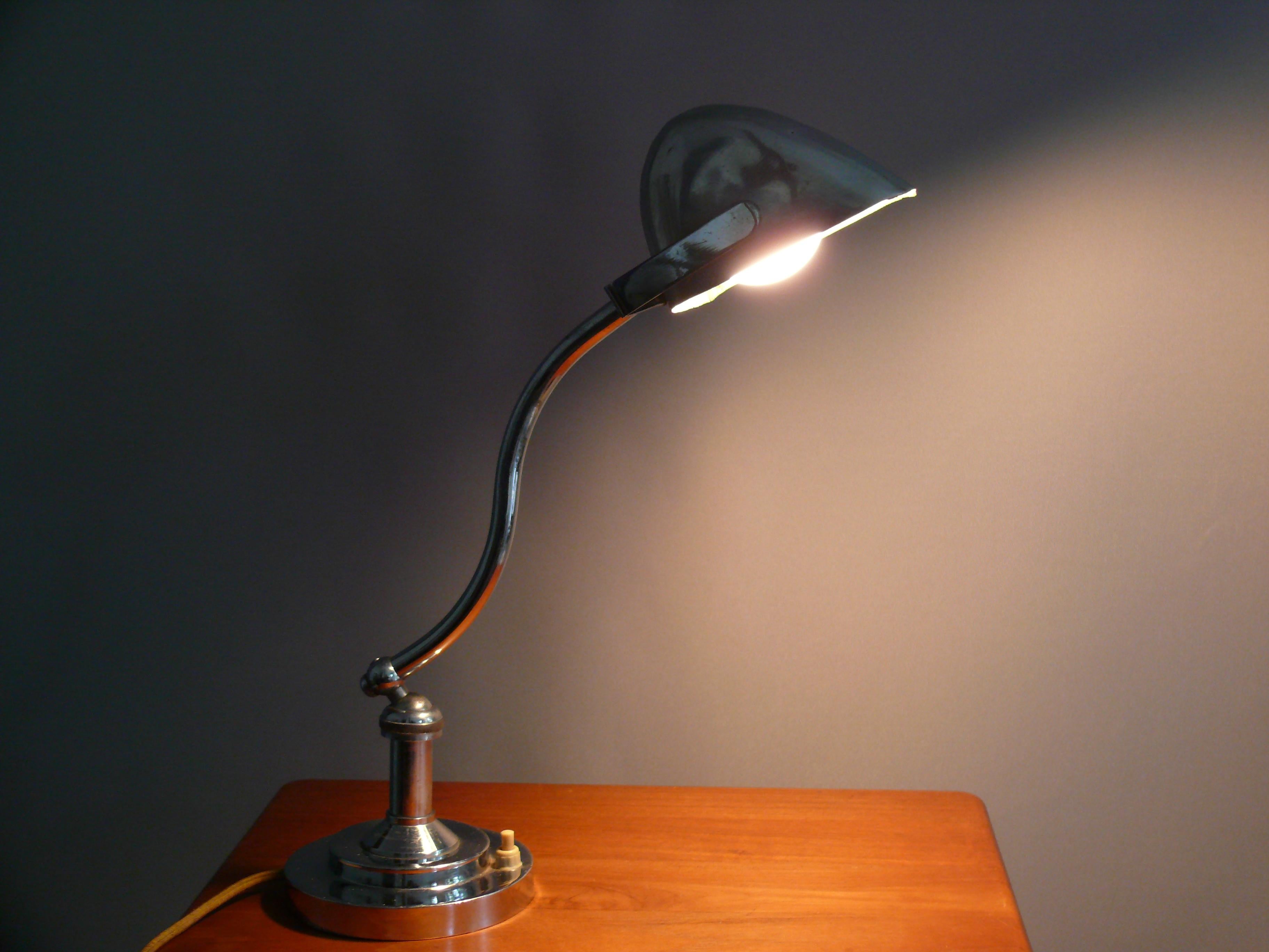 Metà XX secolo Art déco  Lampada da pianoforte / Lampada da tavolo, Germania, anni '30 in vendita