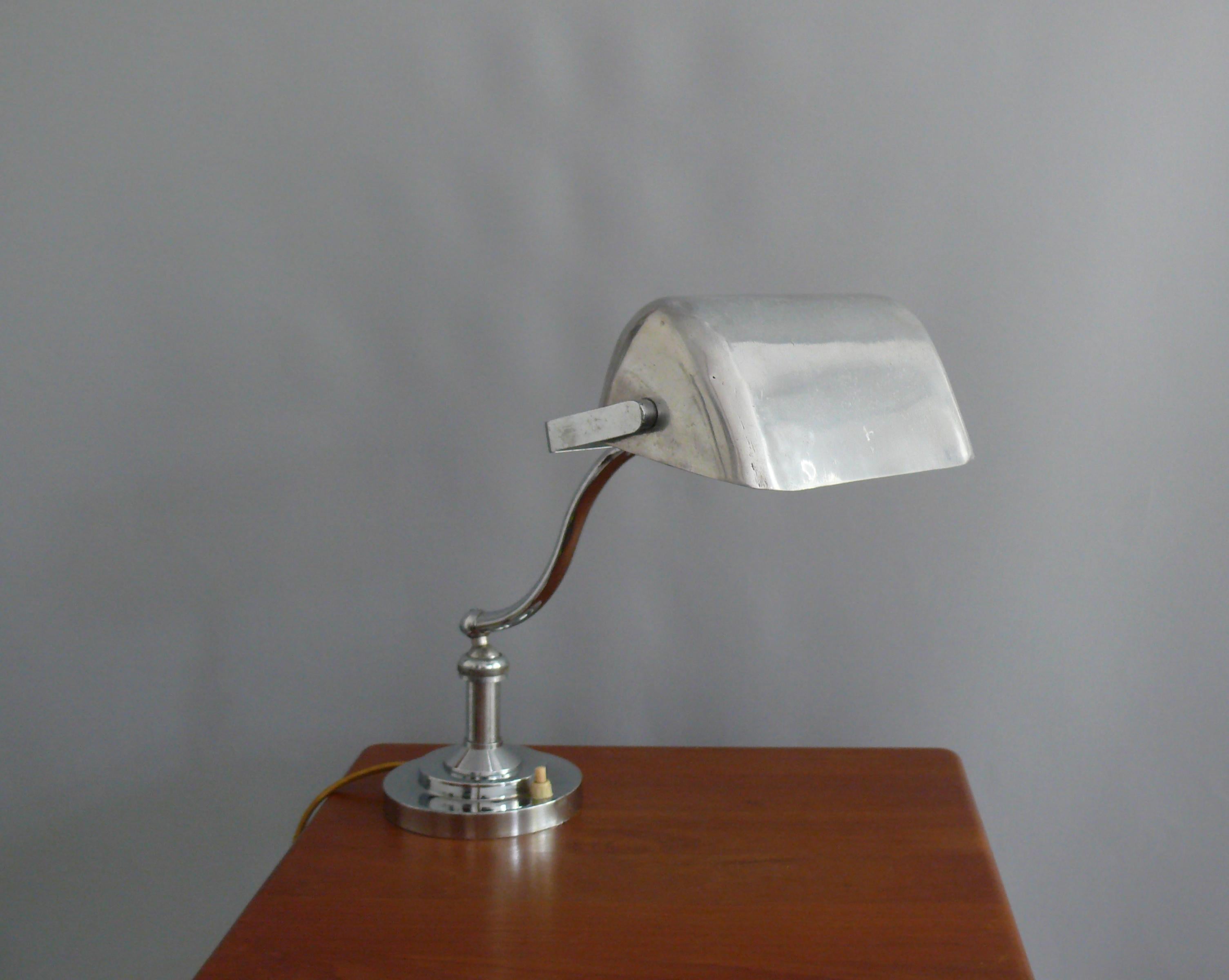 Metallo Art déco  Lampada da pianoforte / Lampada da tavolo, Germania, anni '30 in vendita
