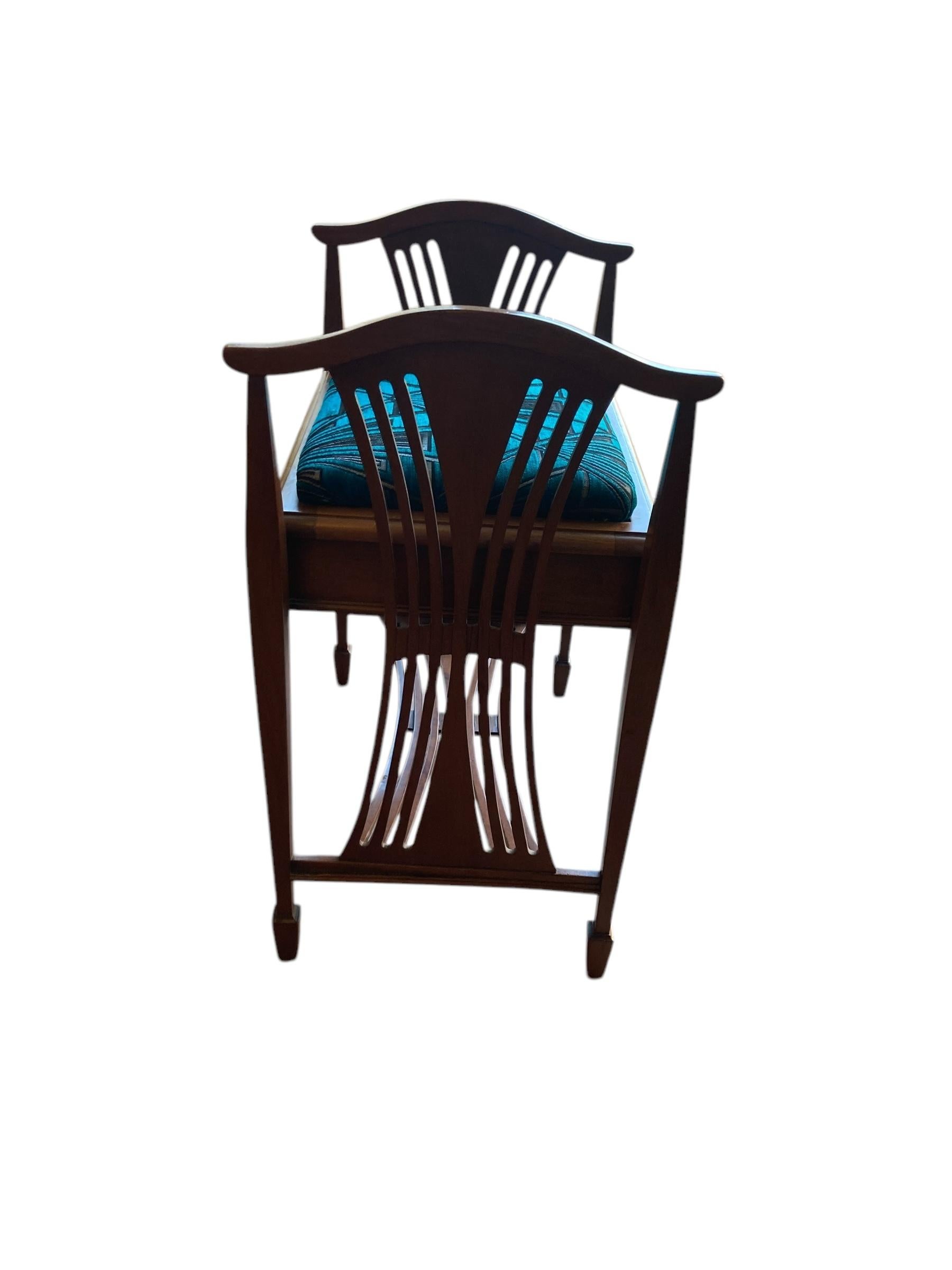 Tabouret de piano Art Déco avec couvercle en vente 5