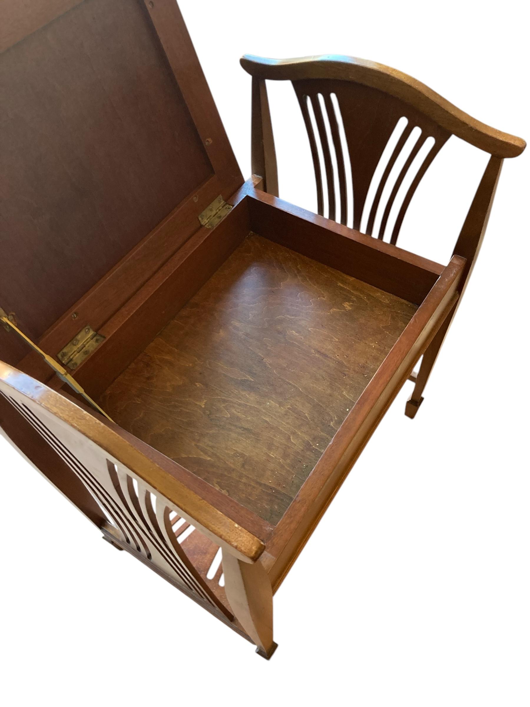 Tabouret de piano Art Déco avec couvercle Bon état - En vente à Bishop's Stortford, GB