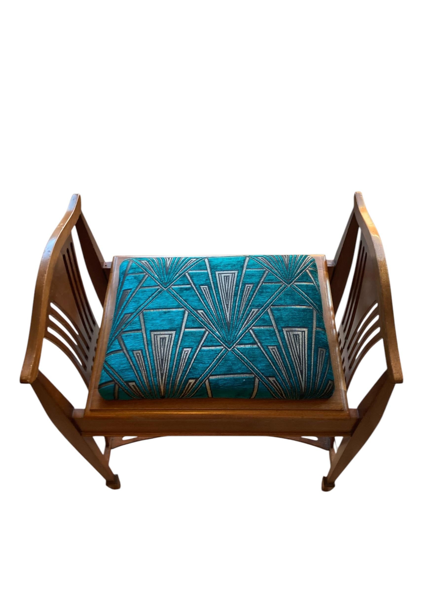 Tabouret de piano Art Déco avec couvercle en vente 1