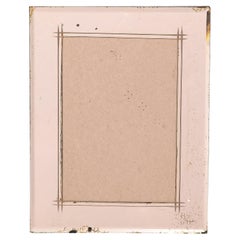 Vintage Art Deco Picture Frame with Reverse Etched Detailing in Smoked Rose Glass