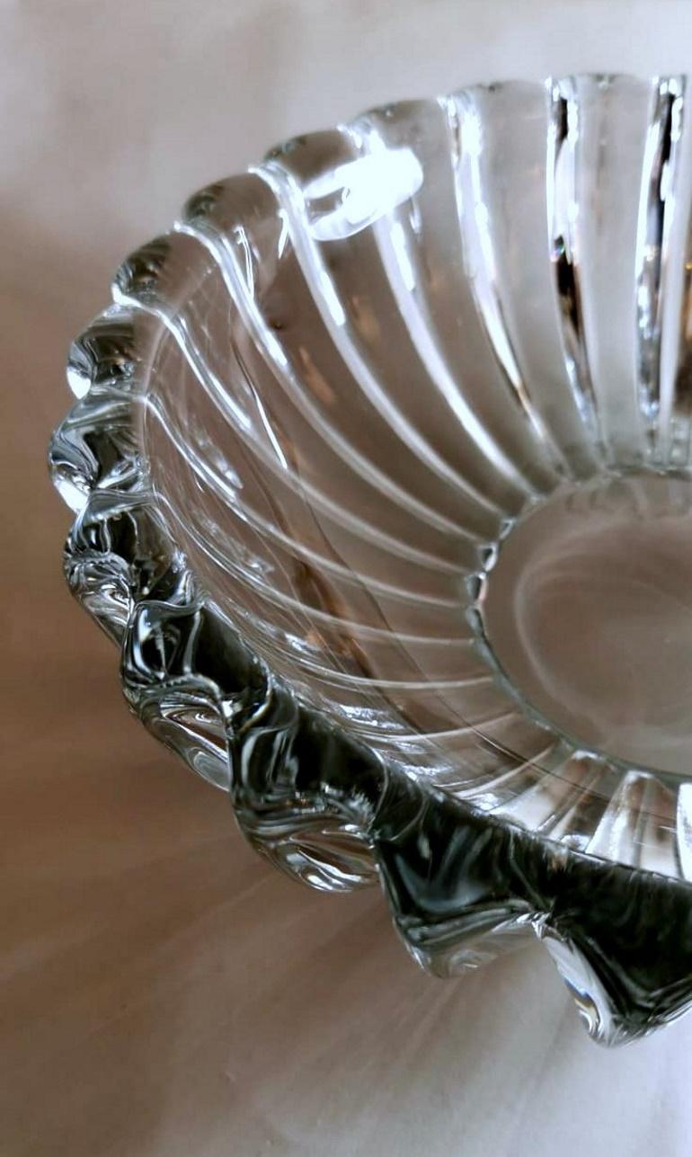 Art Deco Pierre D'Avesn Molded Glass Bowl, France, 1930-1935 5