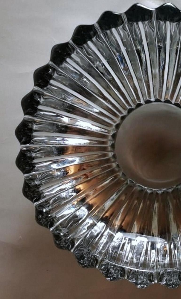 Mid-20th Century Art Deco Pierre D'Avesn Molded Glass Bowl, France, 1930-1935