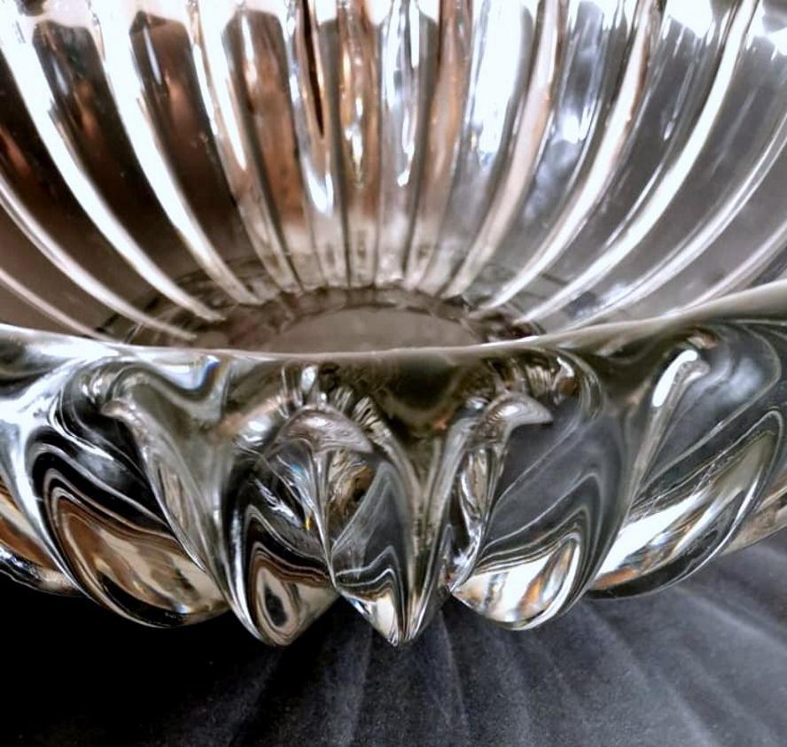 Art Deco Pierre D'Avesn Molded Glass Bowl, France, 1930-1935 3