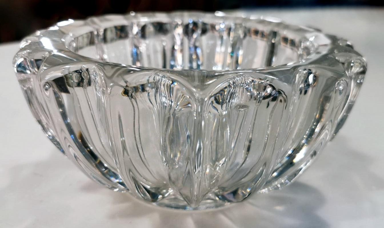 Art Deco Pierre D'Avesn Molded Glass Bowl, France For Sale 6