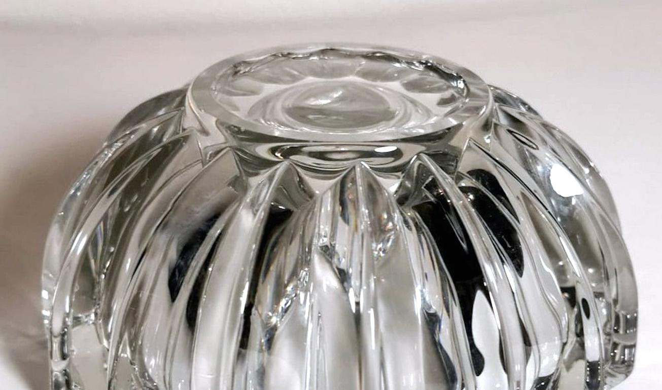 Art Deco Pierre D'Avesn Molded Glass Bowl, France For Sale 11