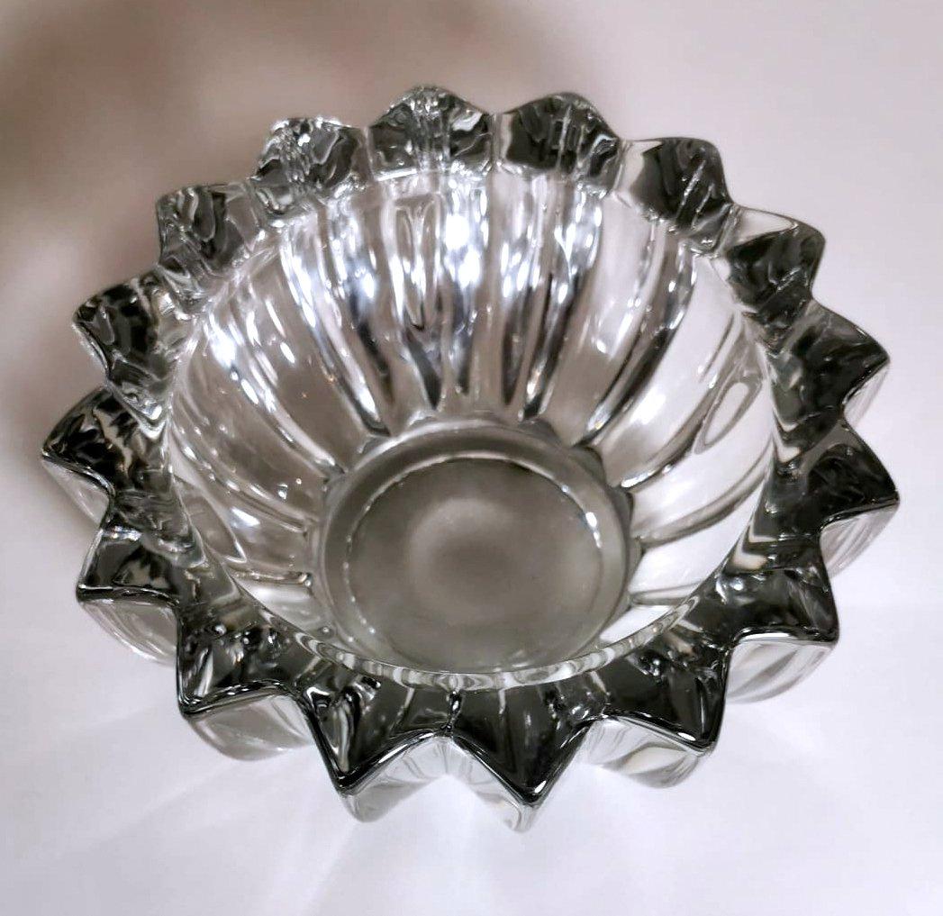 Art Deco Pierre D'Avesn Molded Glass Bowl, France For Sale 3