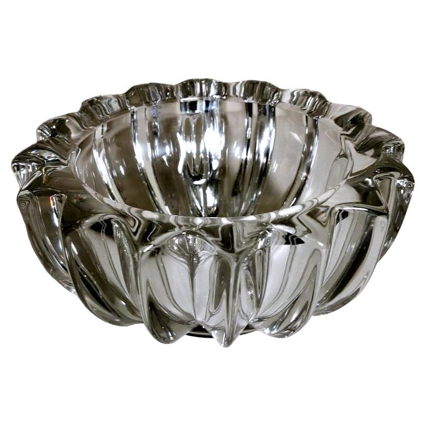 Art Deco Pierre D'Avesn Molded Glass Bowl, France For Sale