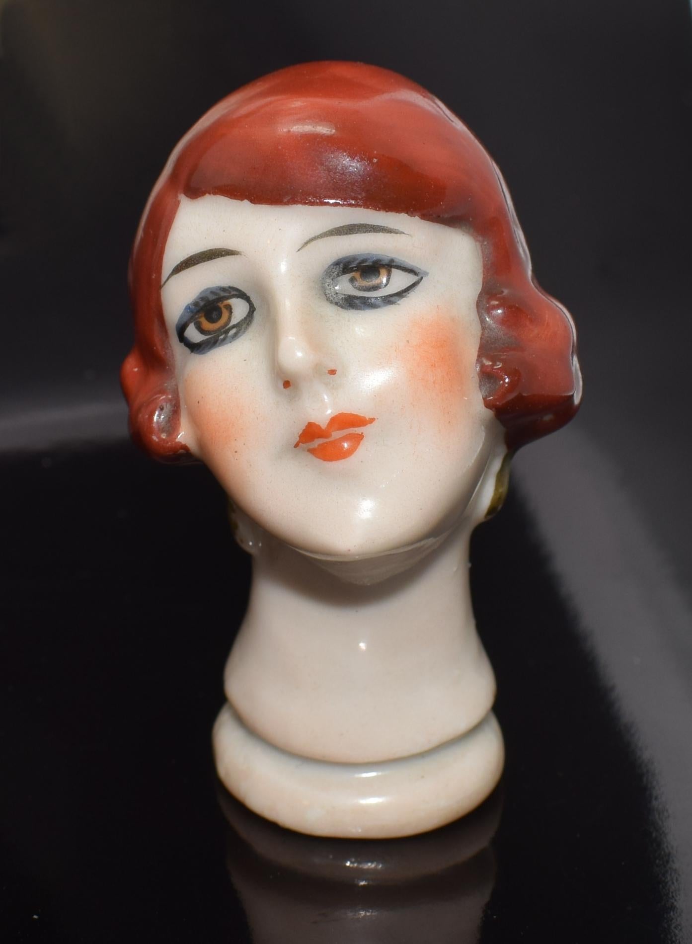 Ceramic Art Deco Pin Cushion Doll by Fasold & Stuach