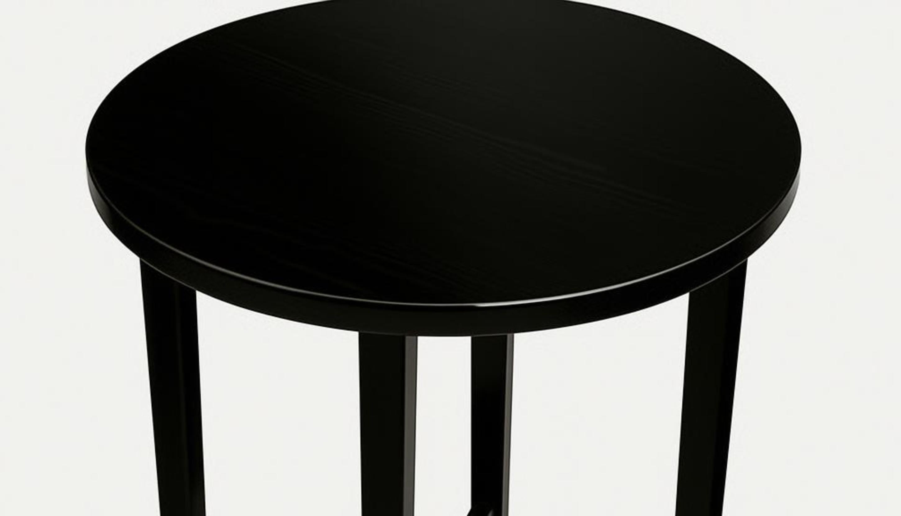 Art Deco Pine Black Lacquer Side Table, 20th Century For Sale 3