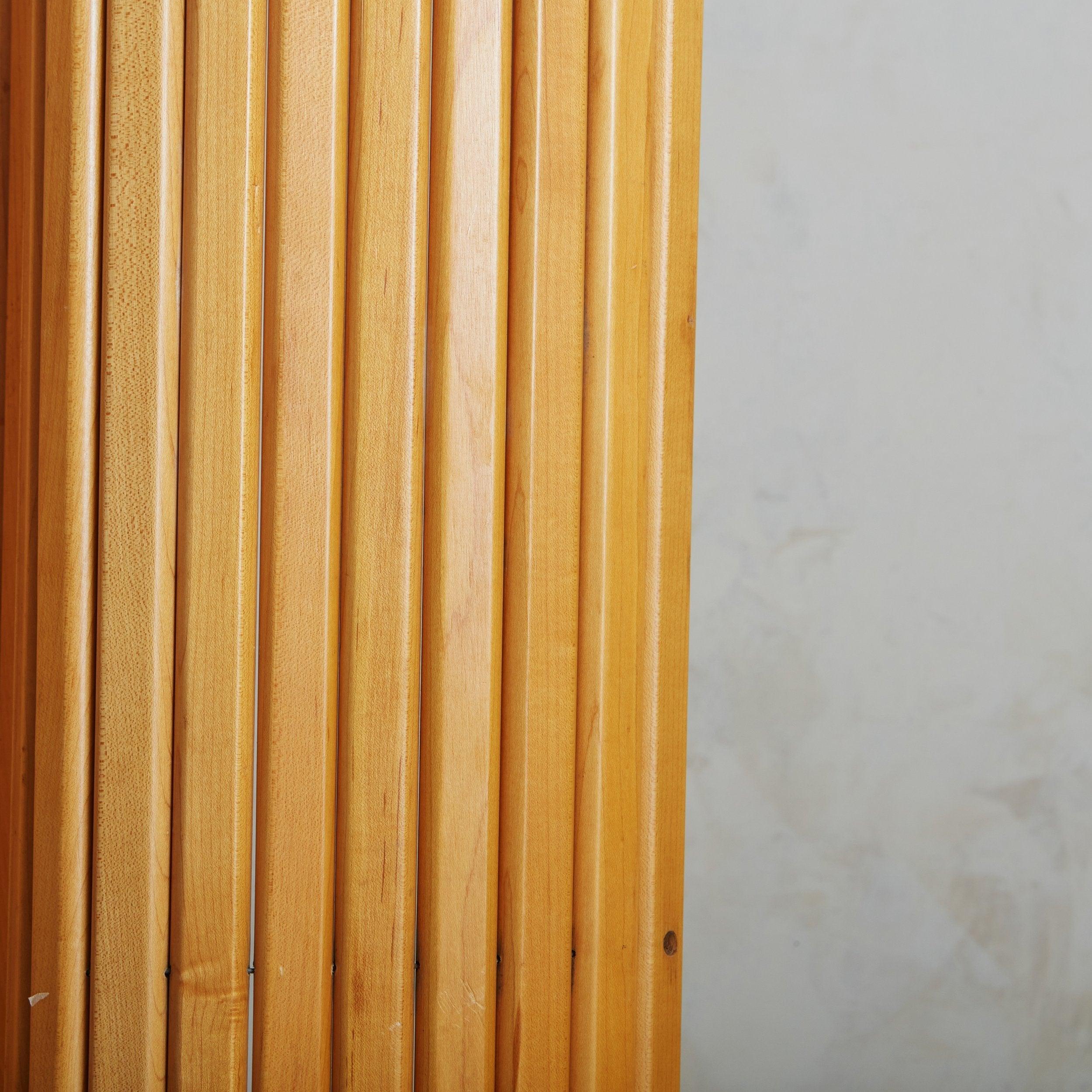 Metal Art Deco Pine Room Divider Attributed to Jomain Baumann, France 1930s
