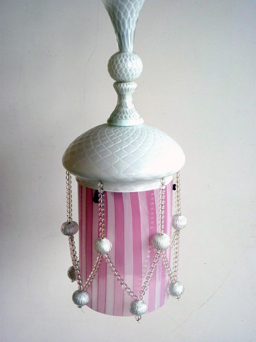 Art Deco Pink and White 