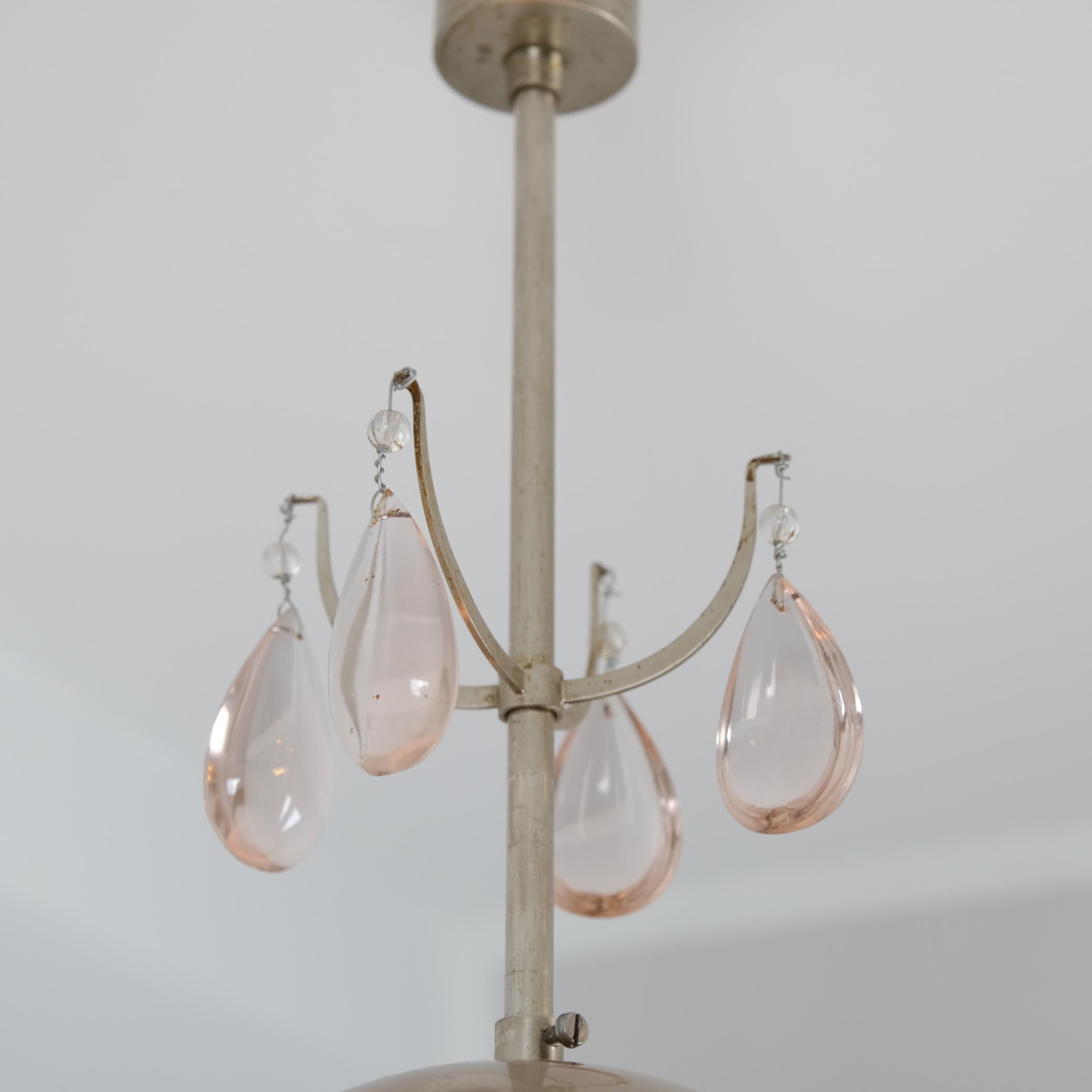 Art Déco Ciondolo Art Deco Pink Ball Harald Notini 10436, Arvid Bölmarks 1930s in vendita