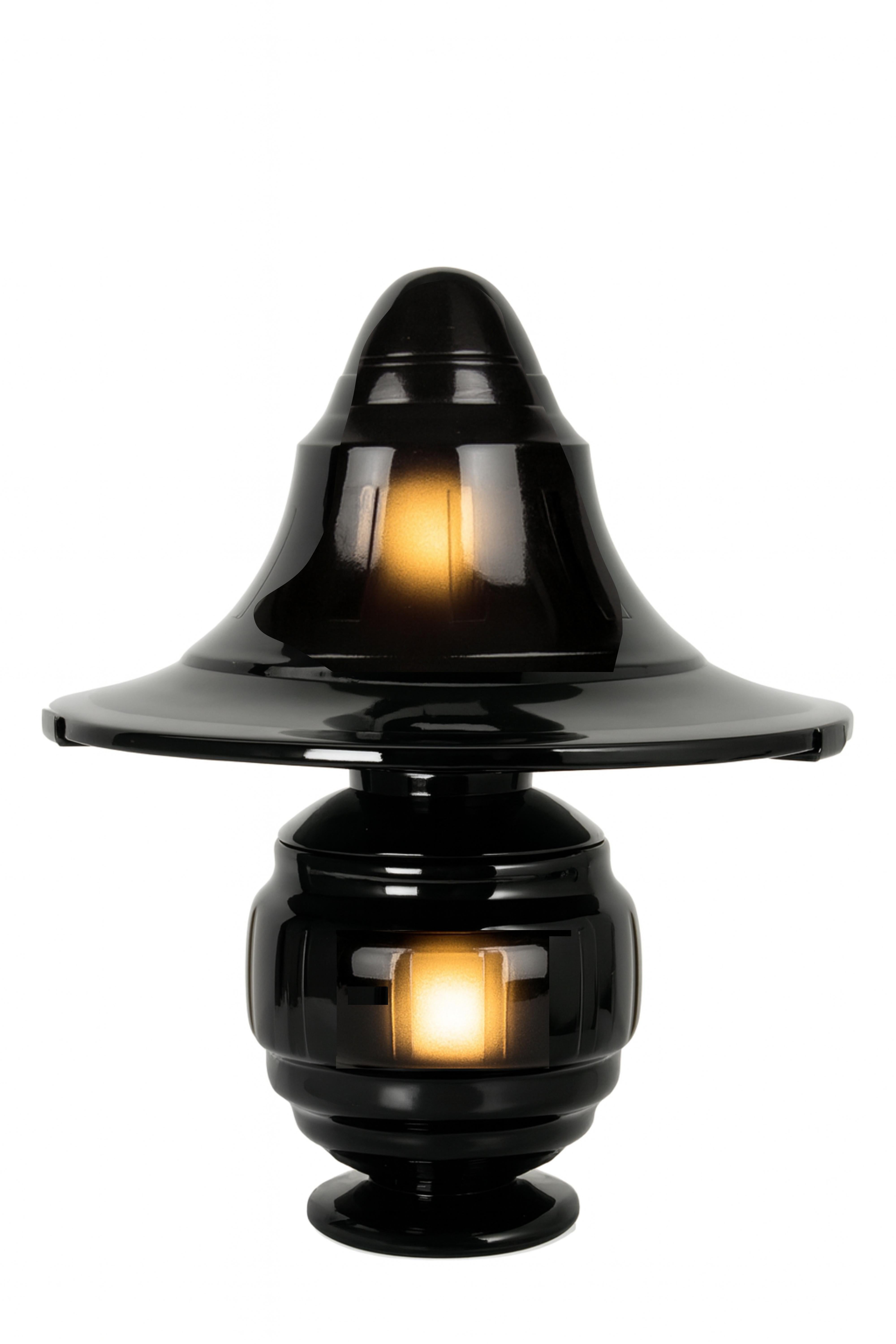 Art Deco Pink Glass Mushroom Table Lamp, France, 1930s In Good Condition For Sale In Lisbon, PT