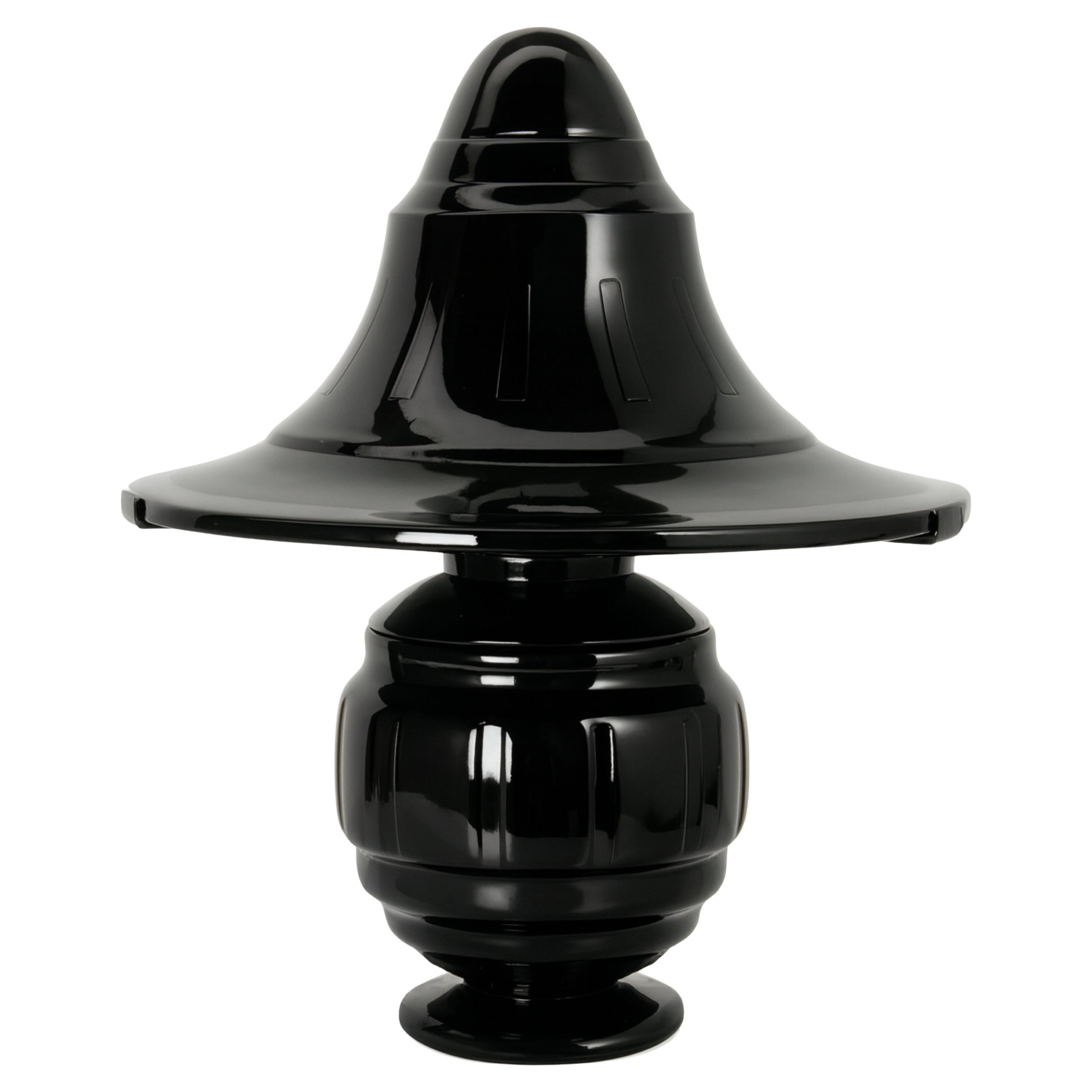 Art Deco Pink Glass Mushroom Table Lamp, France, 1930s For Sale