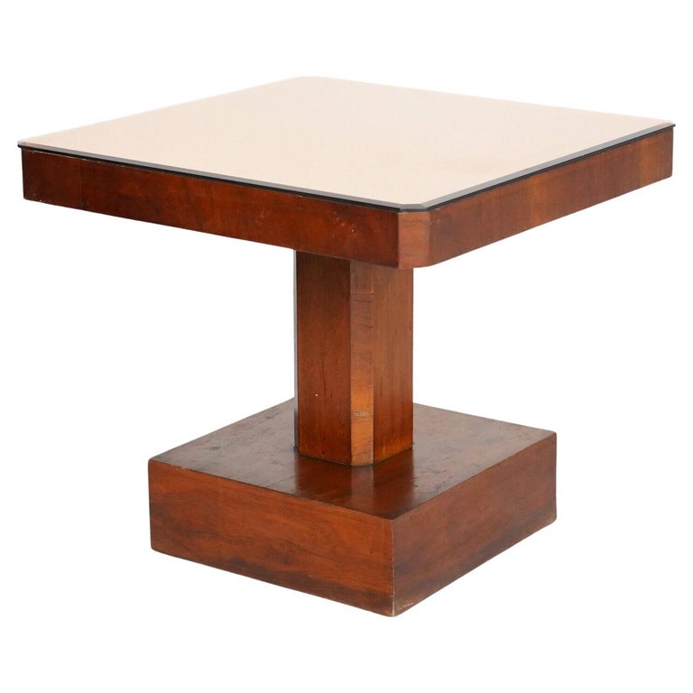 Art Deco Pink Mirrored Glass Side Table Coffee Table For Sale at 1stDibs