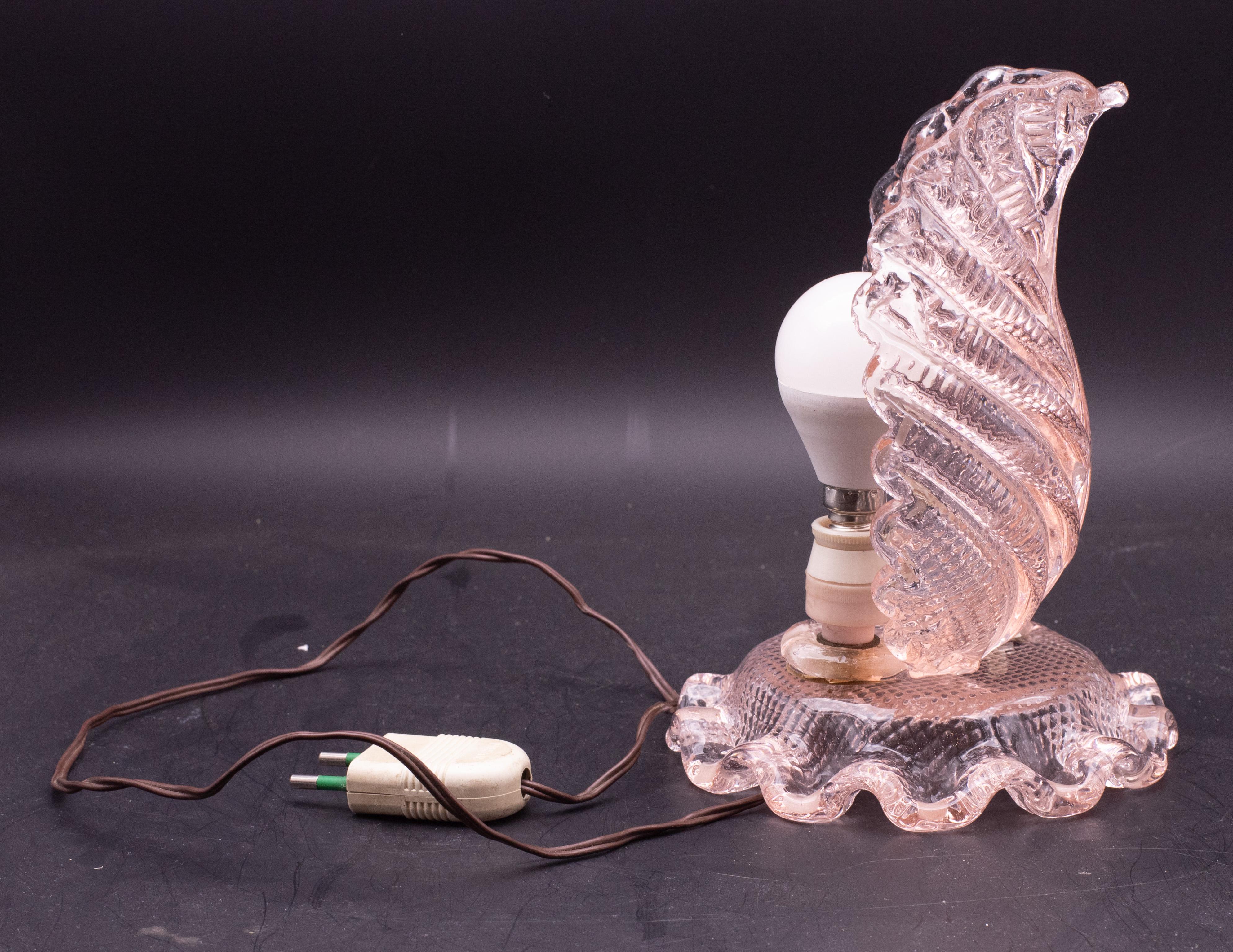 Art Deco Pink Murano Glass Table Lamps Barovier & Toso, 1940 For Sale 6