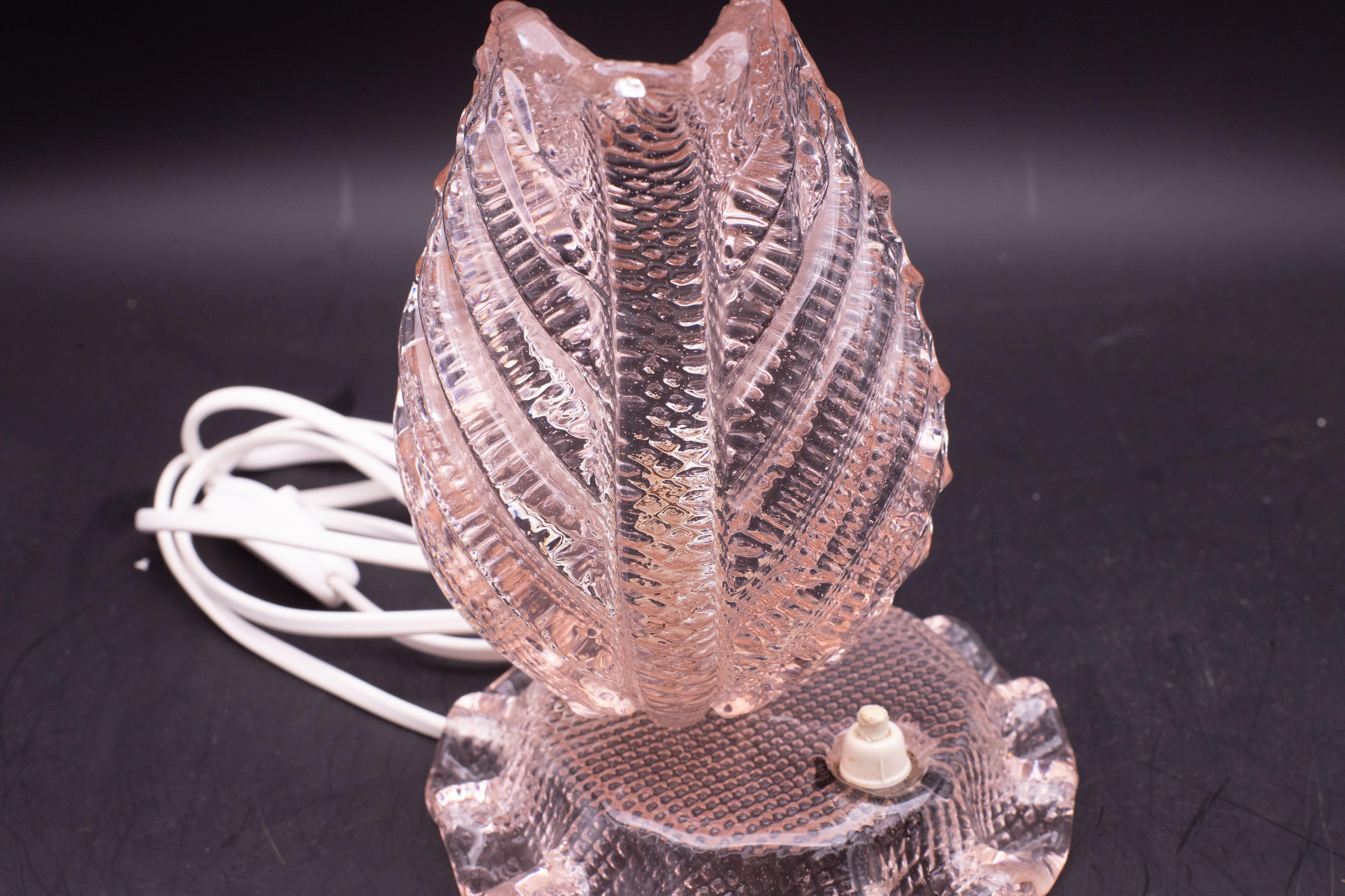 Art Deco Pink Murano Glass Table Lamps Barovier & Toso, 1940 For Sale 1