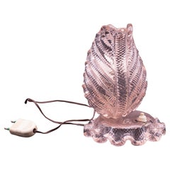 Art Deco Pink Murano Glass Table Lamps Barovier & Toso, 1940