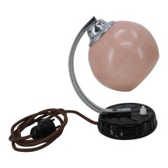 Art Deco Pink Table Lamp, 1930s