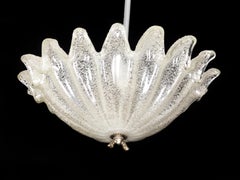 Art Deco Plafond Ceiling Lamp Murano Style Glass, 20th Century