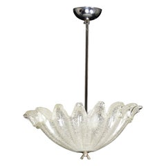 Lampada da soffitto Art Deco Plafond in vetro di Murano, XX secolo
