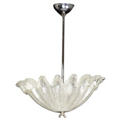 Art Deco Plafond Ceiling Lamp Murano Style Glass, 20th Century