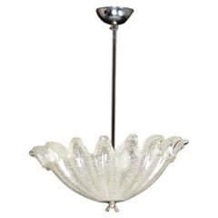 Art Deco Plafond Ceiling Lamp Murano Style Glass, 20th Century